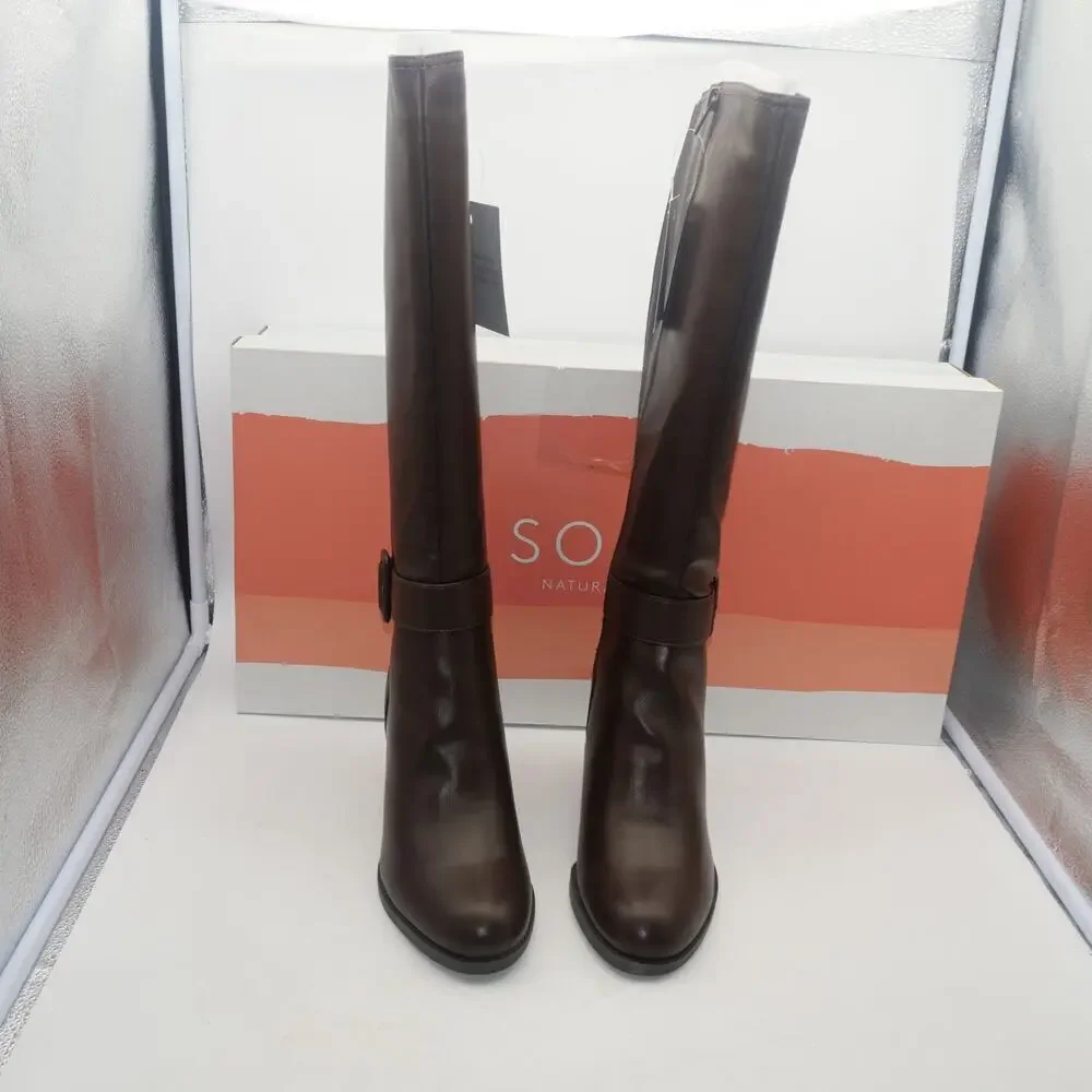 NEW Soul by Naturalizer Women's 8.5 Twinkle High Shaft Boots Brown Wide Calf